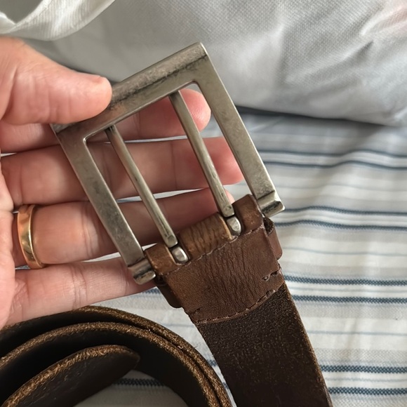 Men's Brown Leather Belt - Picture 4 of 4